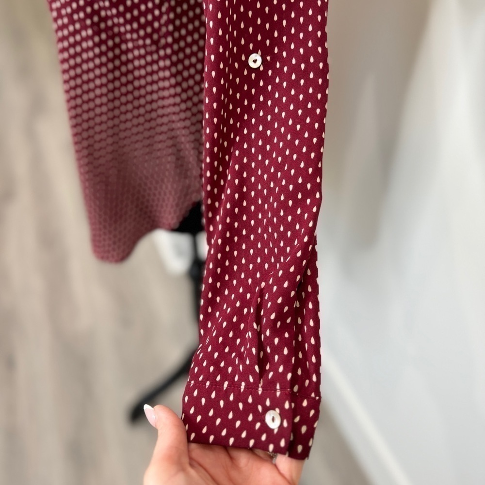 Alice Blue for Stitch Fix Red V-Neck Blouse (S) - Picture 5 of 9